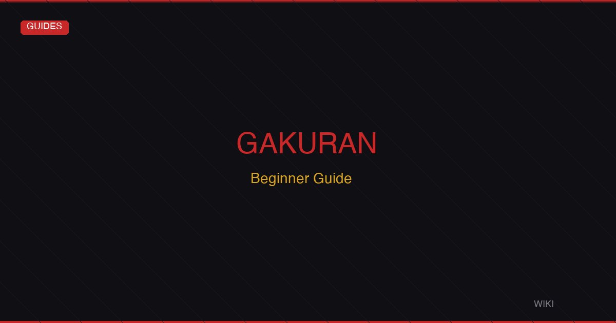 Gakuran Beginner Guide — How to Play, Survive & Win Your First Fights