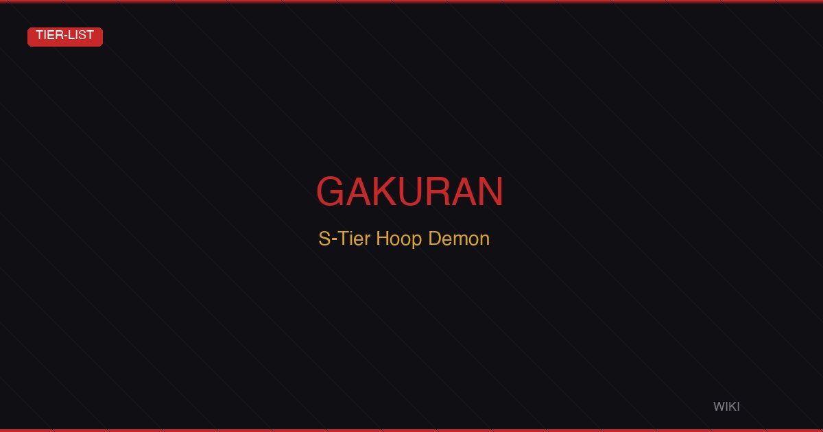 Gakuran S-Tier Hoop Demon Meta Guide — Why Hoop Demon Dominates